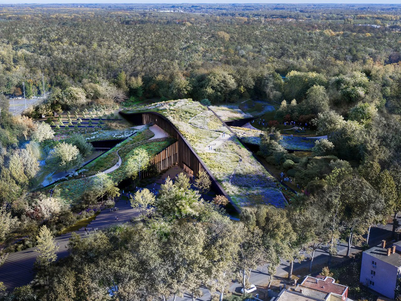 Bjarke Ingels集团揭幕环保博物馆，拥有可步行的绿色屋顶和可持续设计