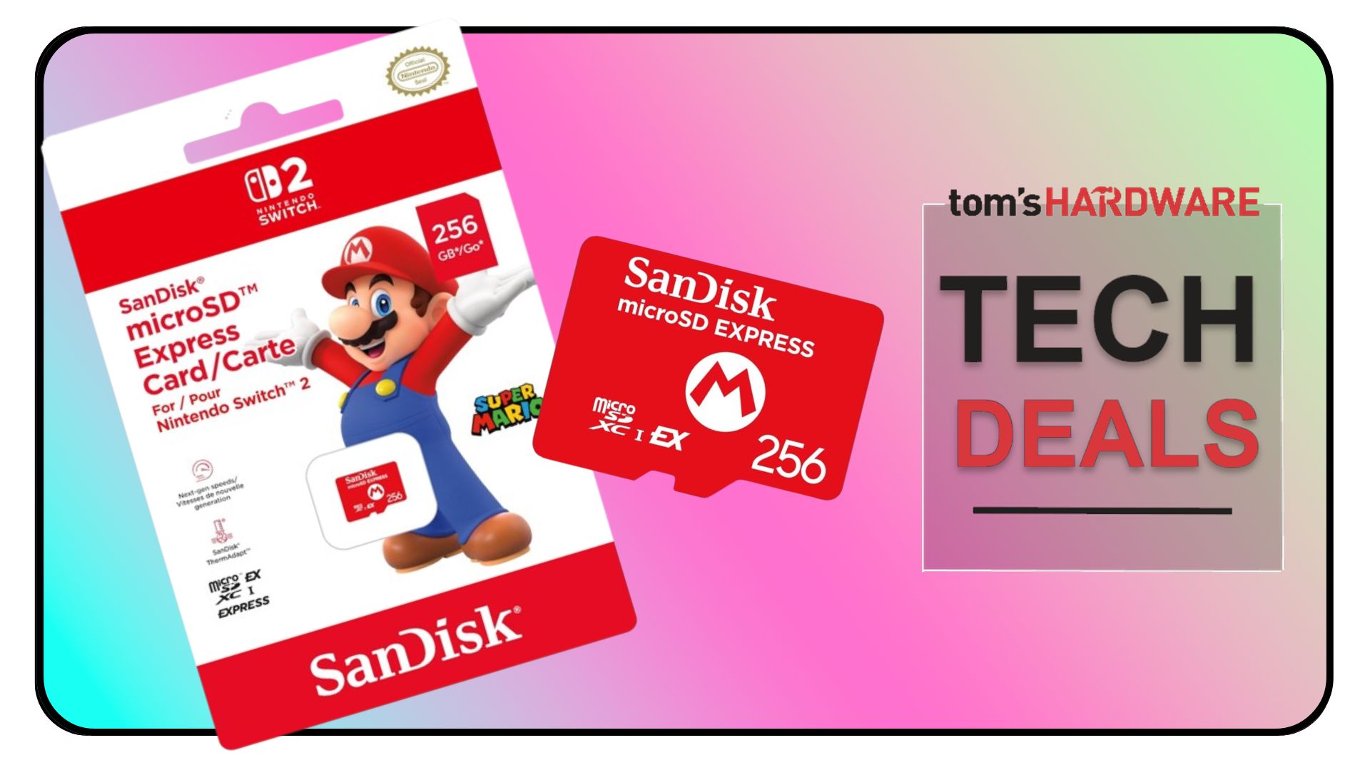 预购适用于 Nintendo Switch 256 的官方 Nintendo 2GB microSD Express 存储卡，价格为 49 英镑