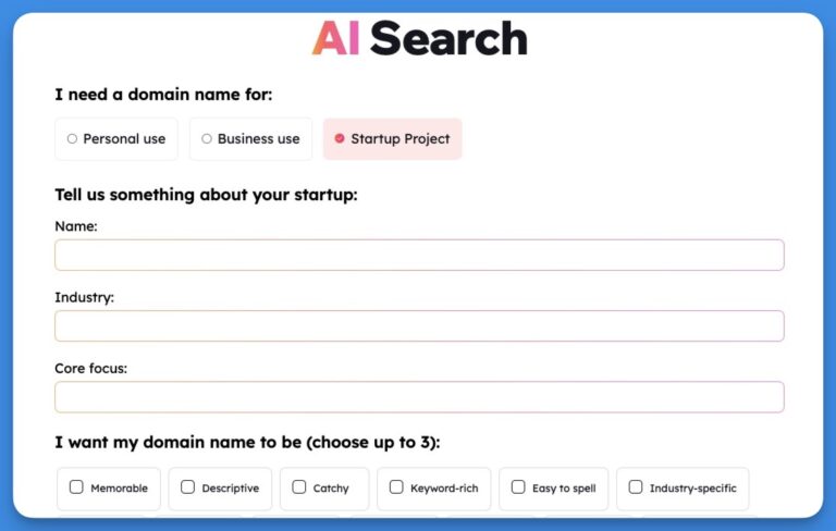 新公司旨在加快 AI 驱动的域名搜索