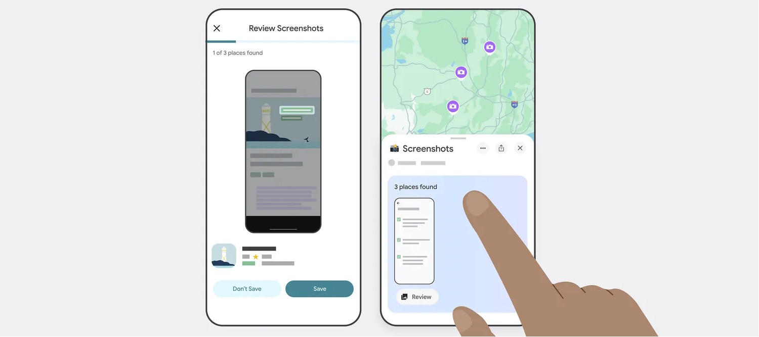 借助 Gemini AI，Google 地图现在可以使用您的屏幕截图来帮助您计划行程
