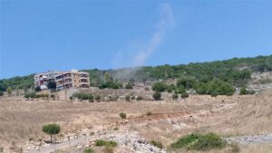 以色列无人机瞄准黎巴嫩南部 Nabatiyeh El Faouqa 的森林地区