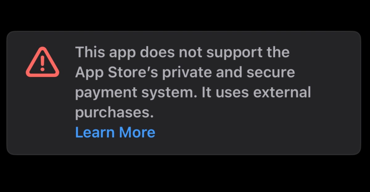 Apple 正在对不使用 App Store 付款的欧盟应用程序发出警告