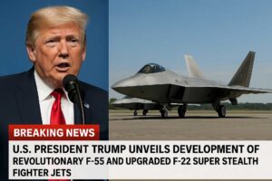 突发新闻：美国总统特朗普公布革命性 F-55 和 F-22 超级隐形战斗机的开发