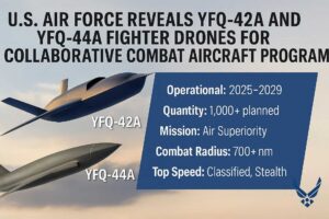 突发新闻：美国空军为协作战斗机计划展示 YFQ-42A 和 YFQ-44A 战斗机