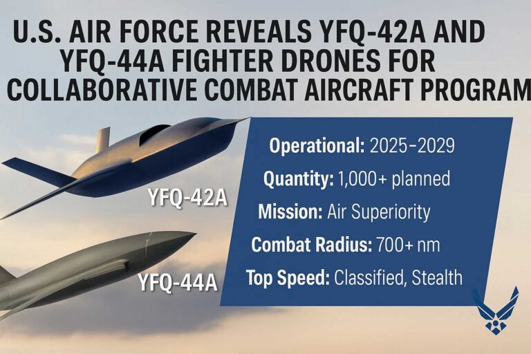 突发新闻：美国空军为协作战斗机计划展示 YFQ-42A 和 YFQ-44A 战斗机