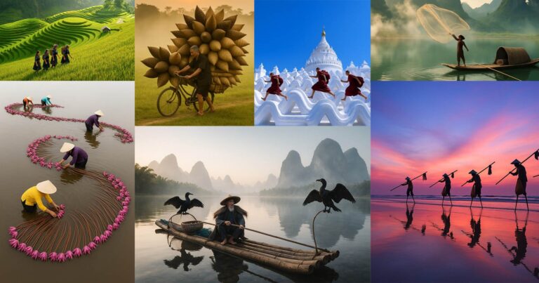 亚洲的假“旅行照片”库