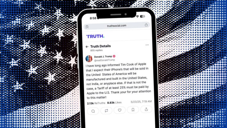 特朗普威胁苹果，如果 iPhone 不是美国制造的，就征收 25% 的关税