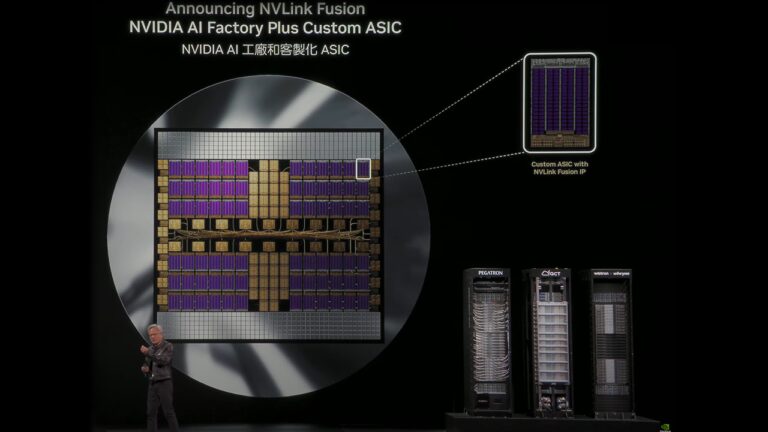 Nvidia 宣布推出 NVLink Fusion，允许自定义 CPU 和 AI 加速器与其产品配合使用