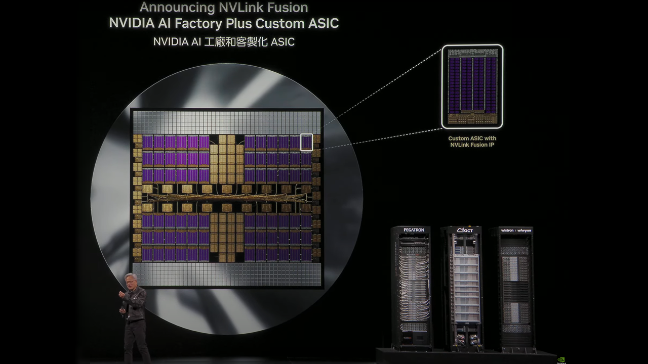 Nvidia 宣布推出 NVLink Fusion，允许自定义 CPU 和 AI 加速器与其产品配合使用