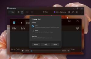 Microsoft 终于在 Windows 11 中的 Snipping Tool 中引入了 GIF 支持