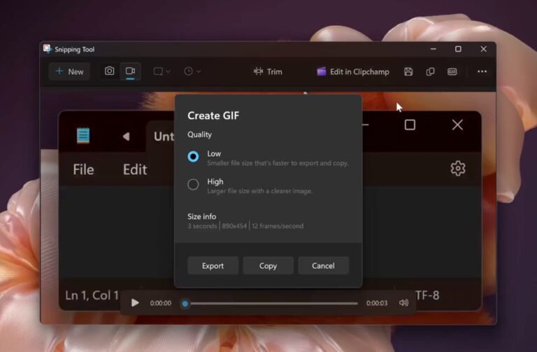 Microsoft 终于在 Windows 11 中的 Snipping Tool 中引入了 GIF 支持
