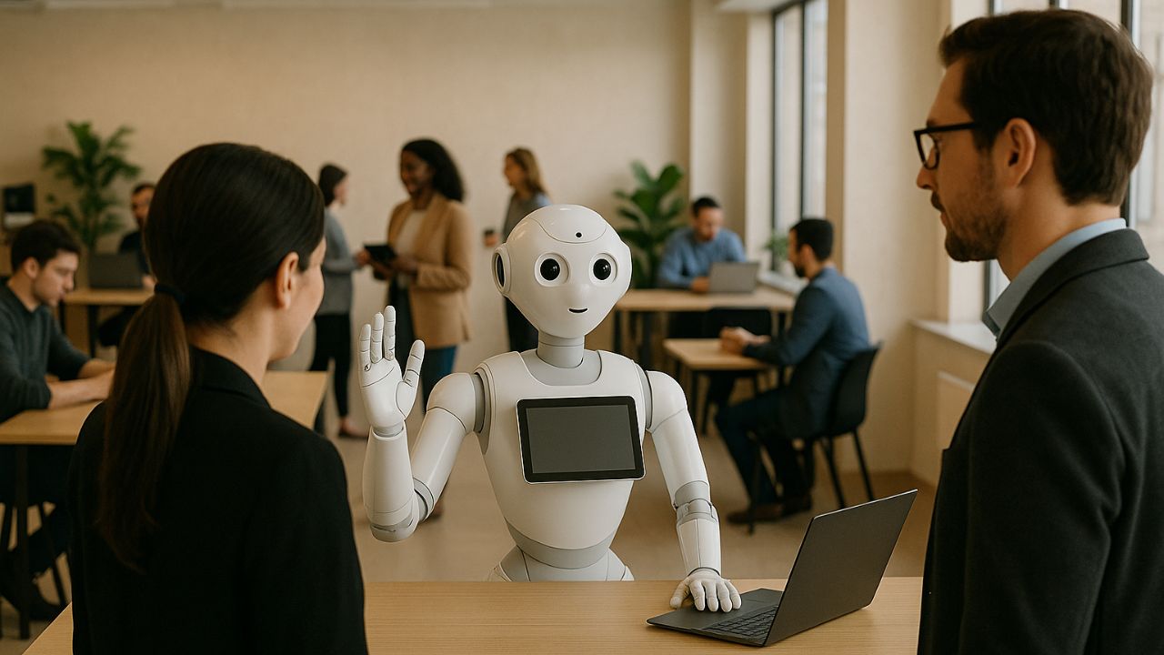 前台的 AI：机器人是联合办公空间接待的未来吗？