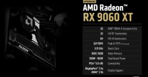 AMD 的新款 RX 9060 Xt 看起来将挑战 Nvidia 的 Rtx 5060