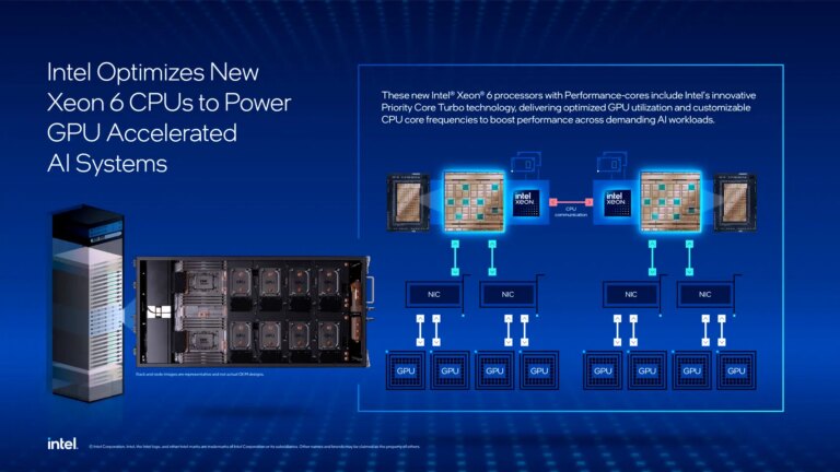 英特尔提供新的至强 6 CPU，以最大限度地提高 GPU 加速的 AI 性能