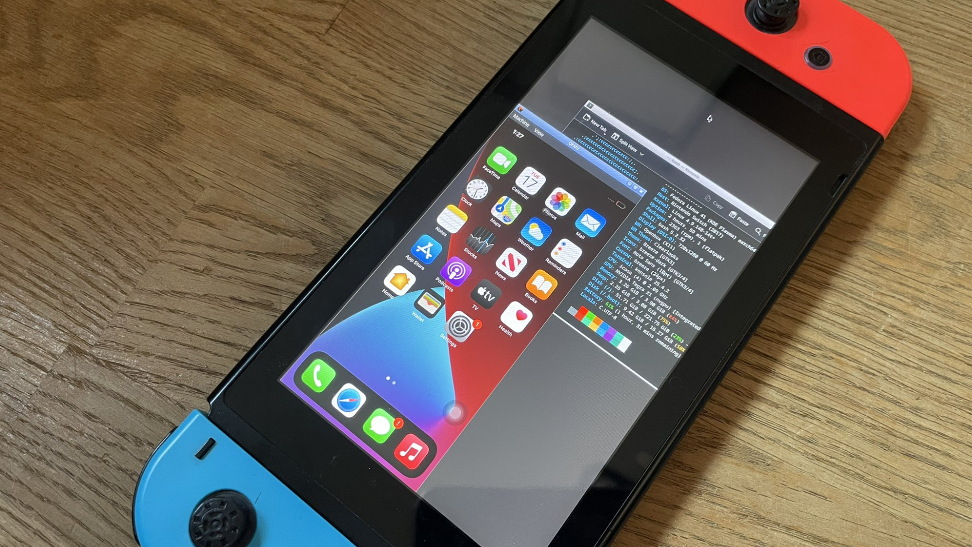 有人将 Nintendo Switch 变成了世界上最慢的 iPhone，结果是一场灾难 — 拥有 20 分钟的启动时间、内核崩溃和无法运行的应用程序