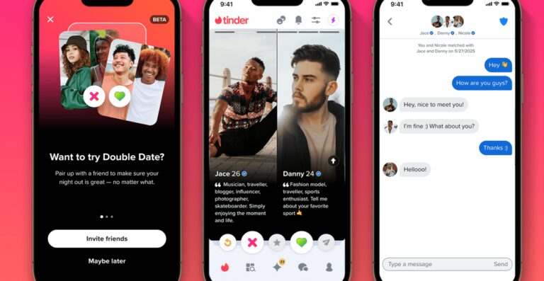Tinder 现在允许你进行双重约会