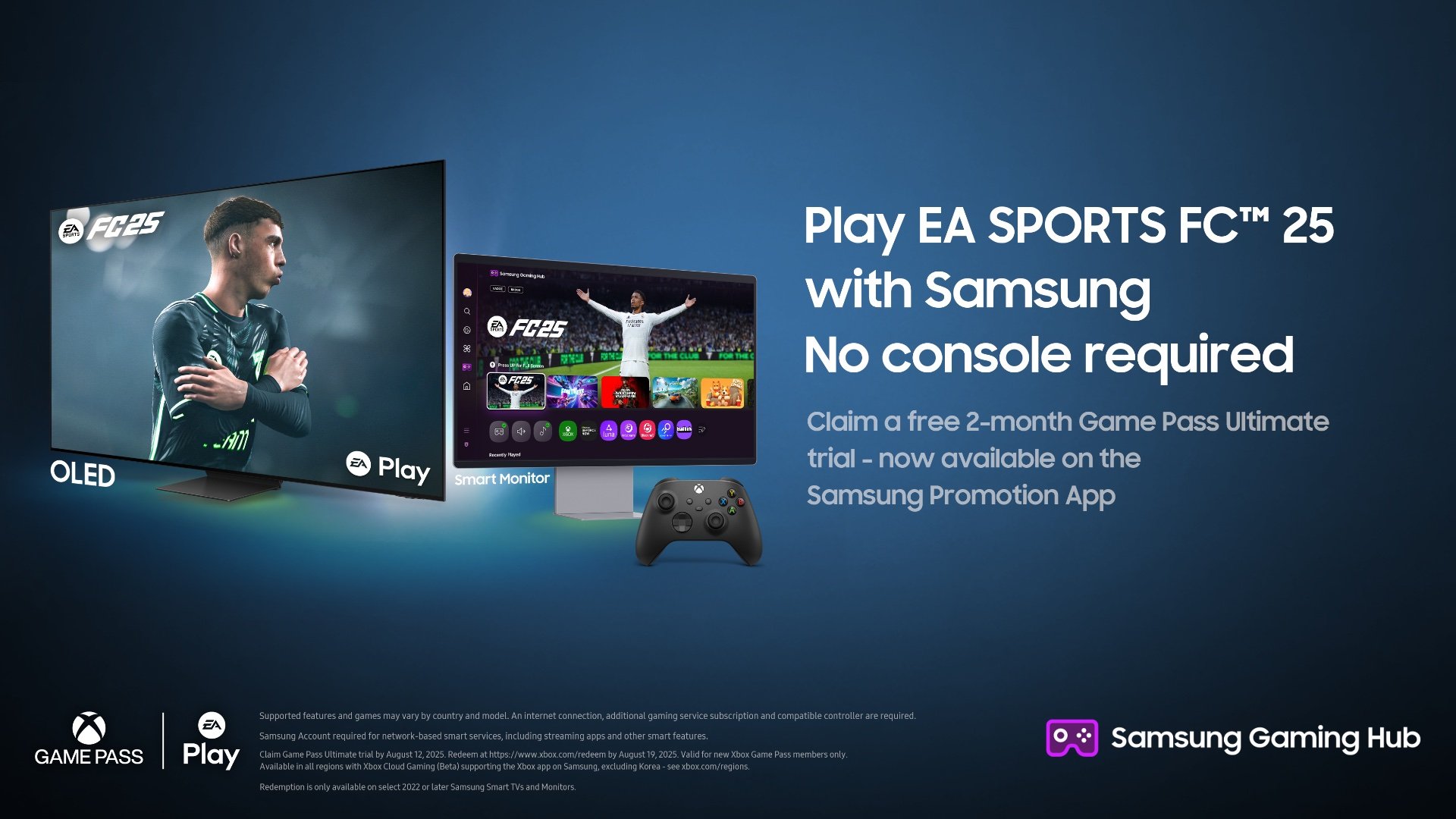 EA Sports FC 25 通过 Gaming Hub 上的 Xbox 登陆三星电视
