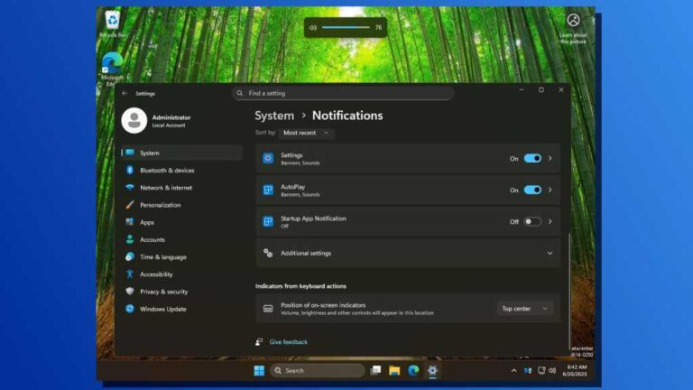 您很快就可以重新定位 Windows 11 音量指示器