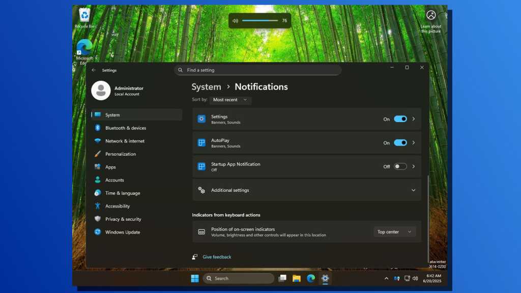 您很快就可以重新定位 Windows 11 音量指示器