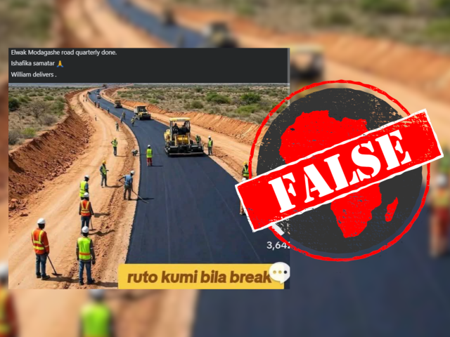 忽略 AI 生成的肯尼亚 Isiolo-Mandera 公路照片