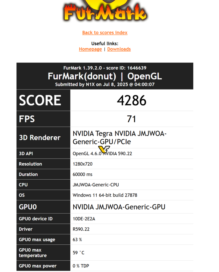 英伟达N1x处理器跑分曝光：Win11测试使用590驱动分支