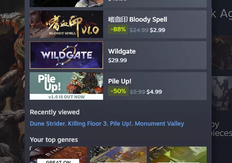 Steam 测试版更新推出重新设计的商店，让游戏发现更容易