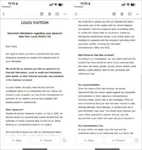 LV遭网络攻击，多国客户被提醒修改密码