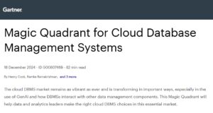 IBM 在 2024 年 Gartner® 云数据库管理系统 （CDBMS） 魔力象限™报告中被评为领导者