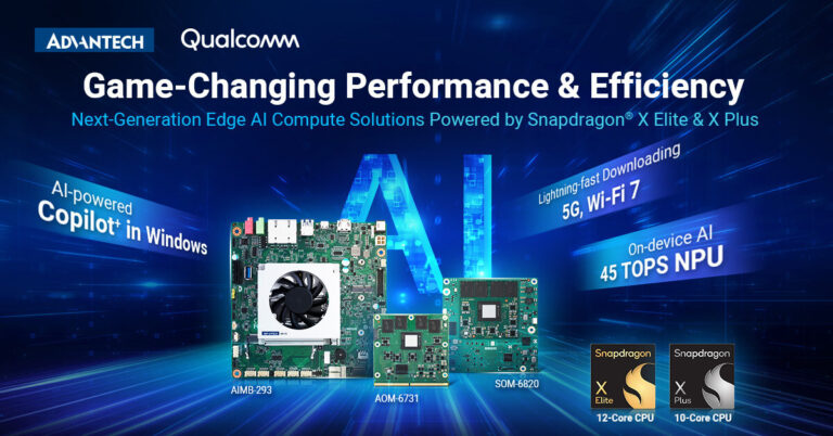 研华推出由 Qualcomm Snapdragon X Elite 提供支持的下一代边缘 AI 计算解决方案