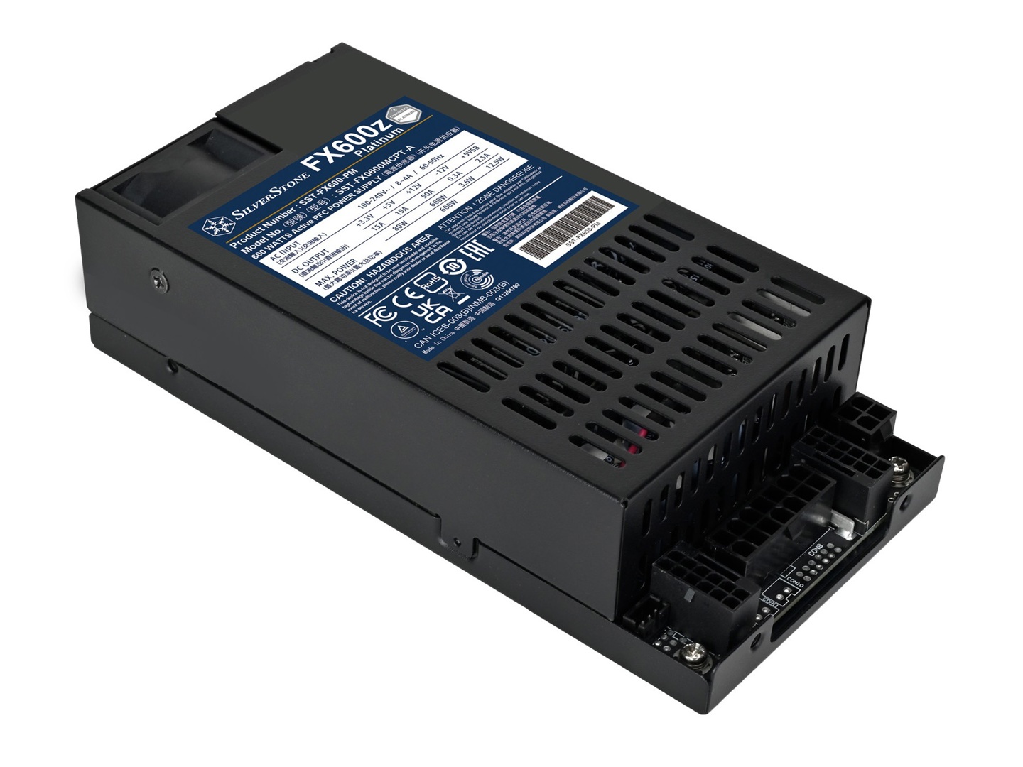 银昕FX600z铂金全模Flex ATX电源上市 双12V接口设计