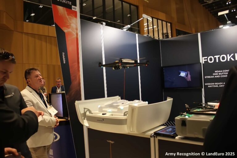 LandEuro 2025：瑞士公司 Fotokite 在 SUV 屋顶上安装 45 米系留无人机，以实现不间断的公共安全使用