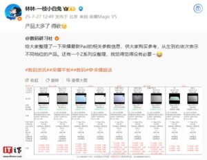 荣耀中国区副总裁：平板产品线需精简