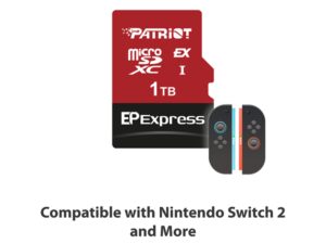 博帝推出Patriot EP Express microSD卡 支持Switch 2扩展存储