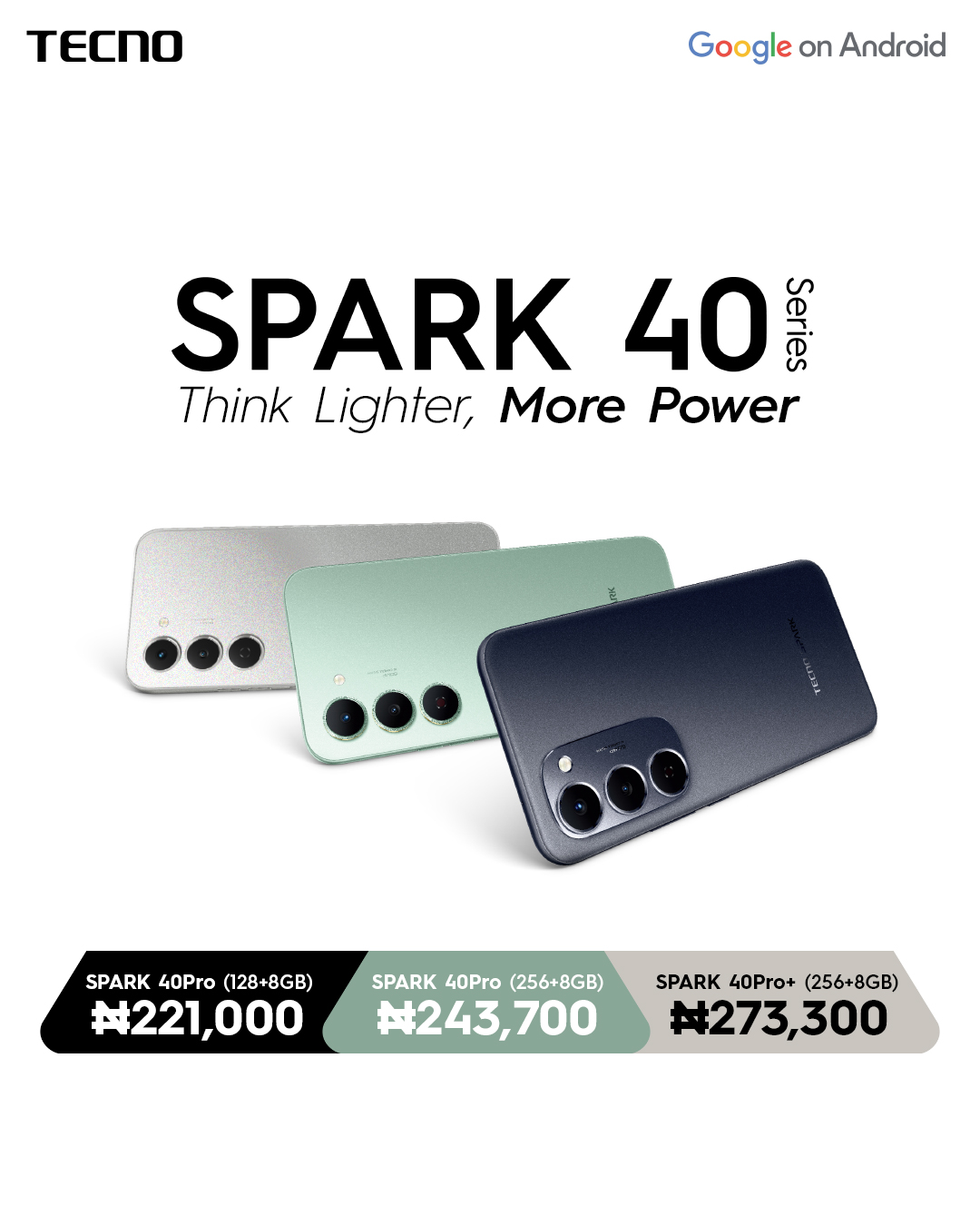 Tecno 推出 Spark 40 系列：超薄、超强，专为长期使用而设计