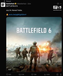 EA 宣布《战地风云 6》 首支预告 7 月 24 日发布