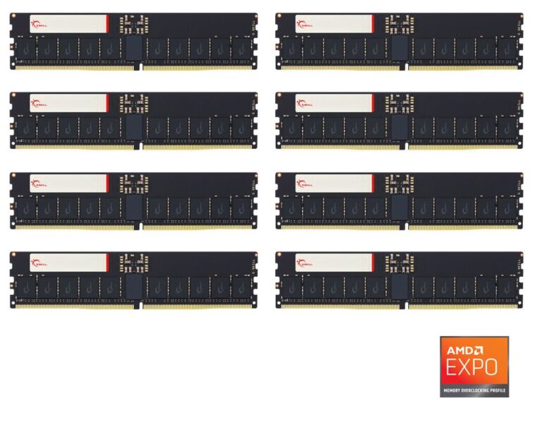 芝奇发布16层PCB T5 Neo DDR5-6400 512GB超频内存套装