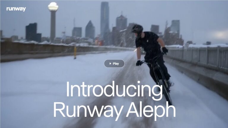Runway发布新视频编辑工具Aleph 一键变换场景去反光