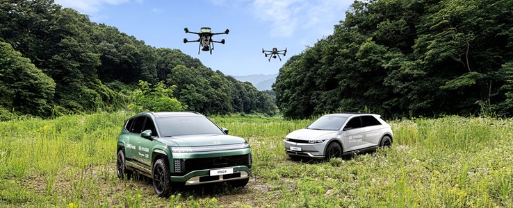 现代汽车的 IONIQ 9 种子球无人机站支持森林恢复
