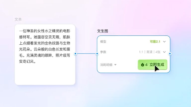 可灵AI发布“灵动画布”创意平台 图片参考功能大幅升级