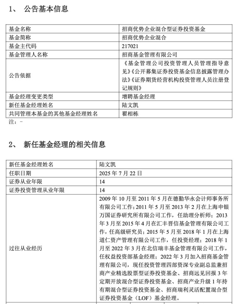 招商基金翟相栋产品增聘经理 二季度规模缩水20亿