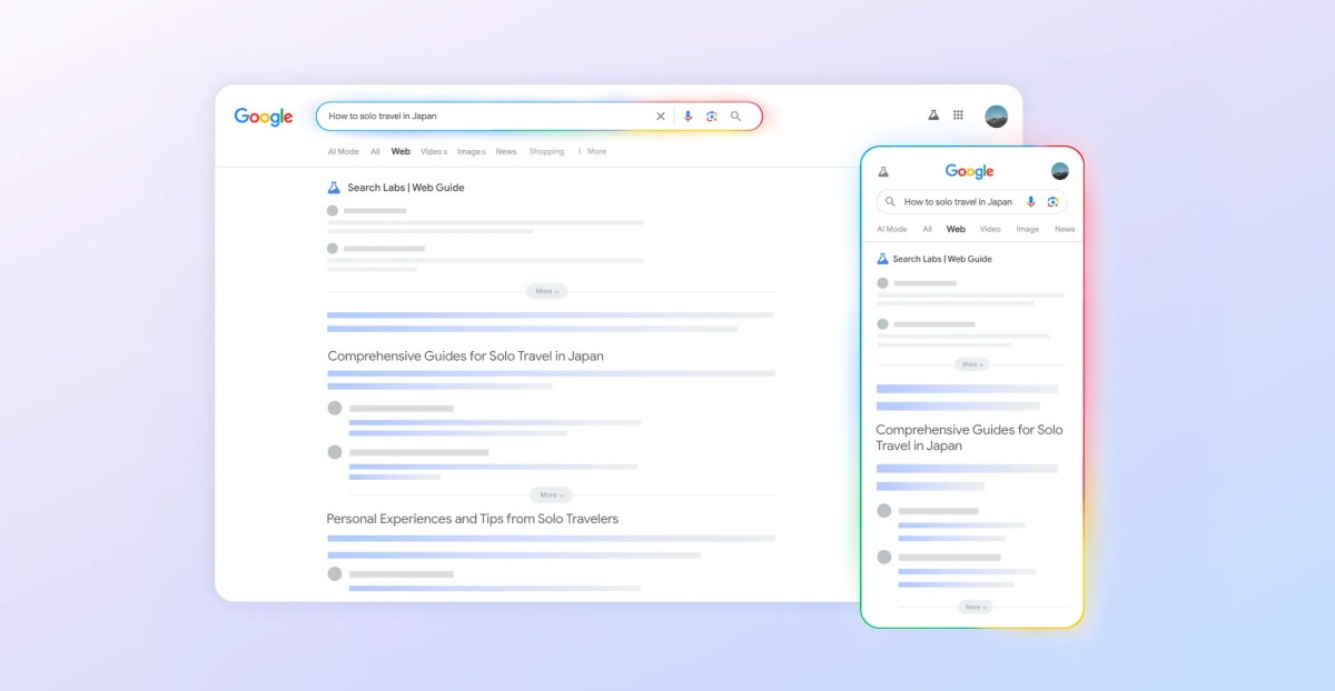 谷歌通过其新的人工智能策划的“网络指南”重新思考搜索结果