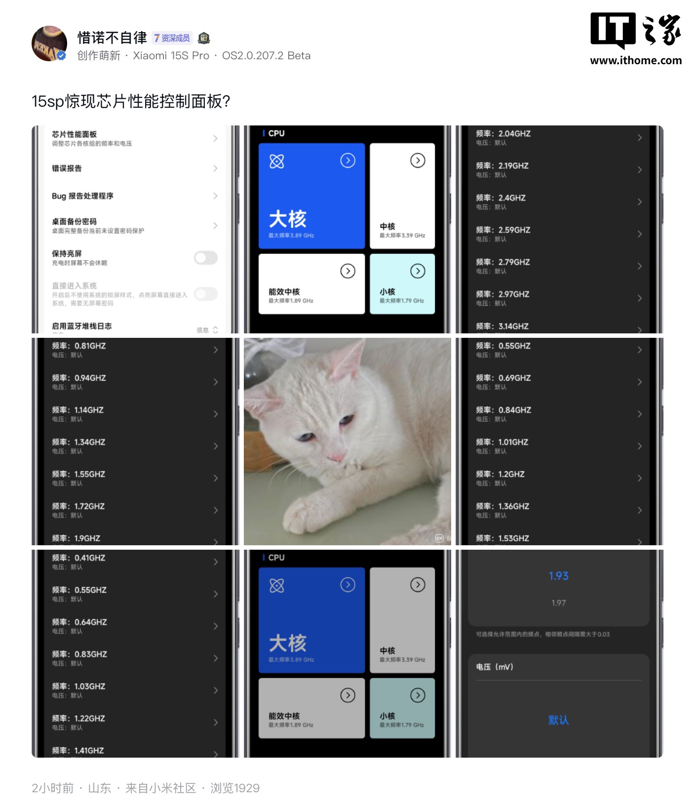 小米15S Pro将推芯片性能面板 用户可手动调频压