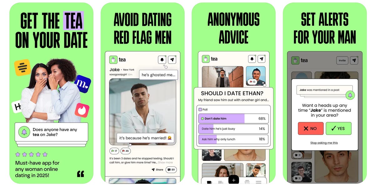 一款名为 Tea 的应用程序可以让女性匿名评论男性，该应用程序在 App Store 中飙升至第一名