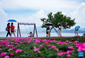 云南风景名胜区夏季旅游热潮