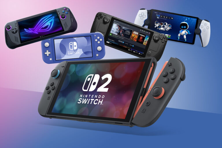 2025 年最佳掌上游戏机，包括 Nintendo Switch、Steam Deck 等