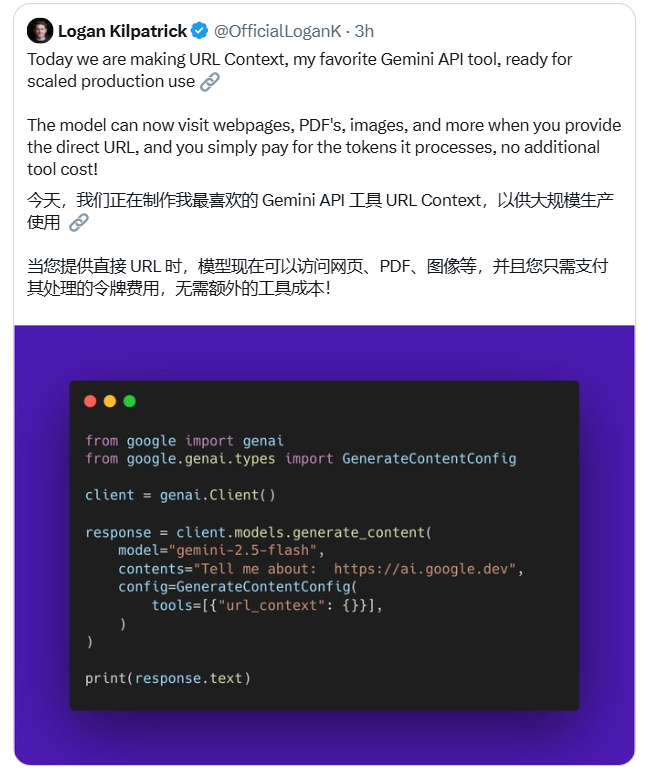 Gemini API升级，新增URL Context功能助力网站内容变现