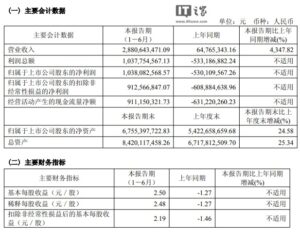 寒武纪2025年上半年营收大增43.48倍，实现盈利10.38亿