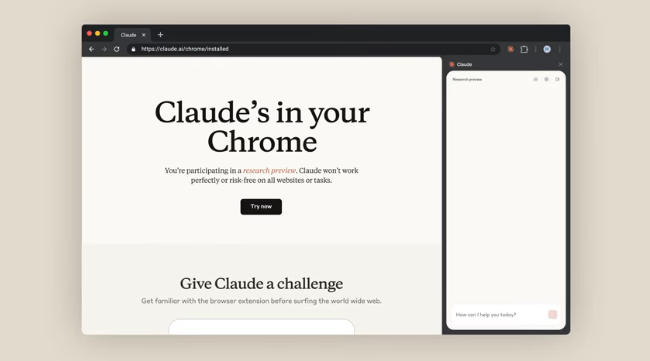 Anthropic推出Claude for Chrome，AI浏览器代理竞争加剧