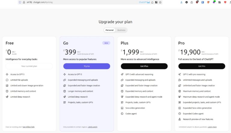OpenAI在印度推出经济型ChatGPT Go计划