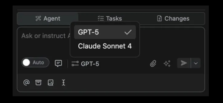 AI编程工具Augment Code支持GPT-5，新增模型选择器功能